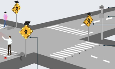  Intelligent Solar Cat Eye Road Stud Crosswalk Facility