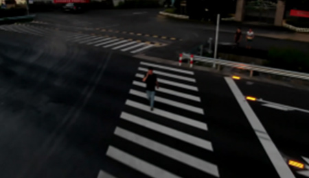 Intelligent solar cat eye road stud crosswalk facility 